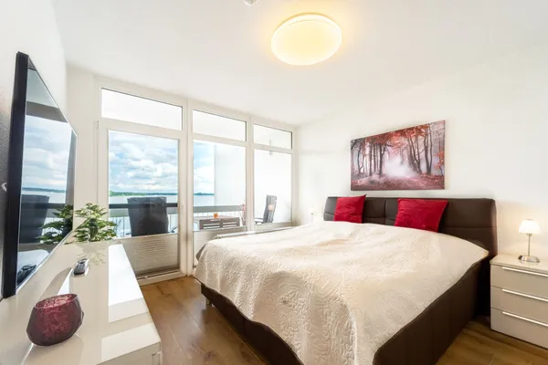 Meerblick am Delf – Schlafzimmer, Ferienwohnung in Bad Zwischenahn