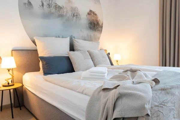 Nebelgruß – Schlafzimmer, Ferienwohnung in Bad Zwischenahn