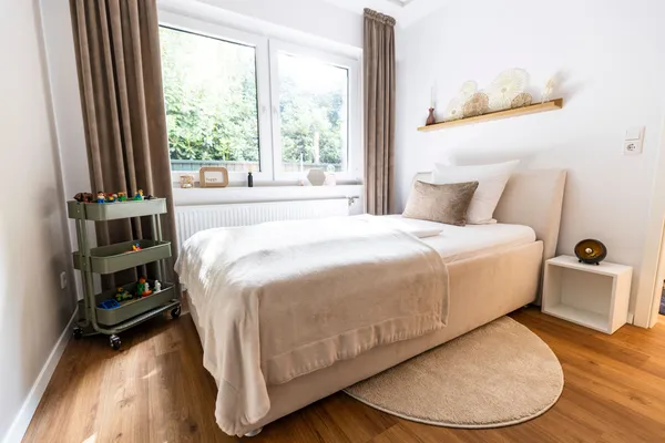 Suite – Schlafzimmer, Ferienwohnung in Bad Zwischenahn